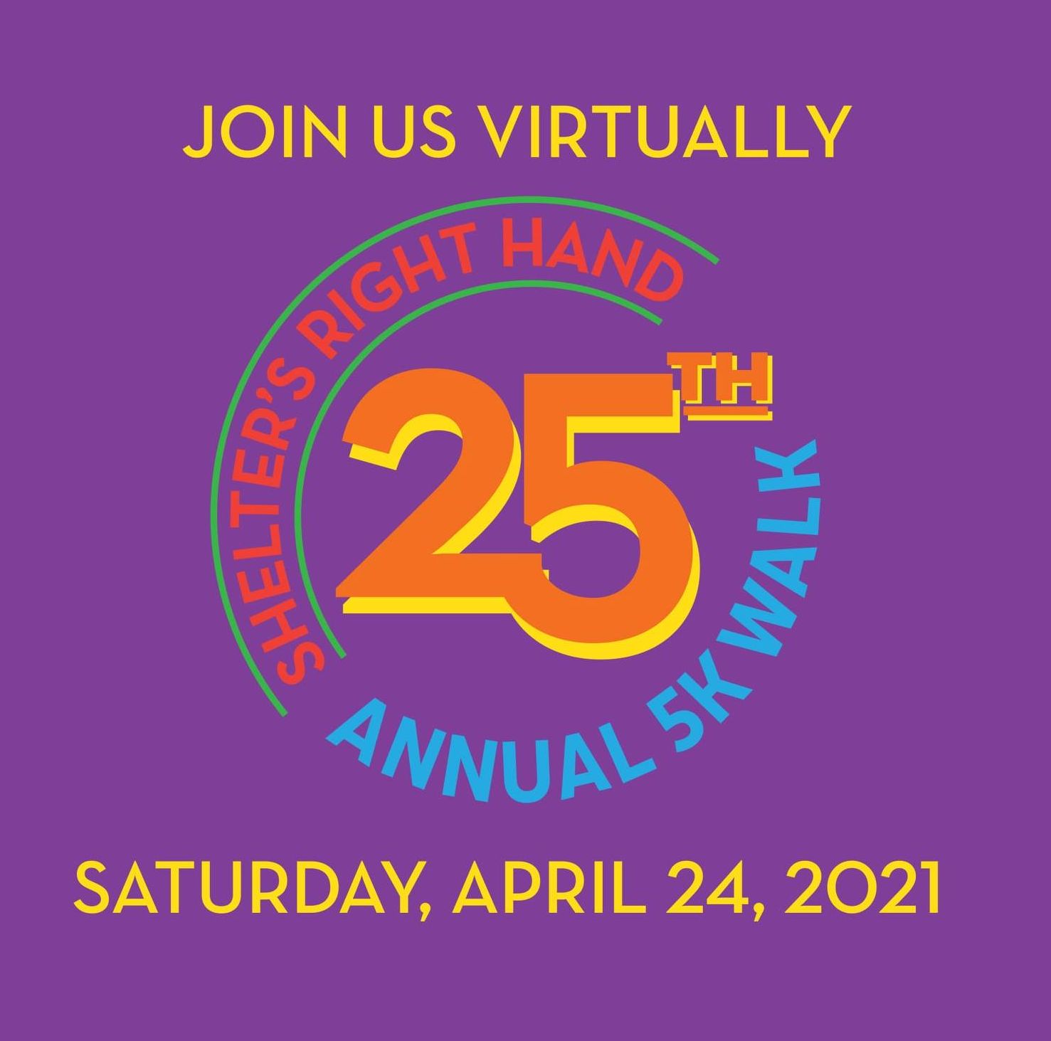 Shelter's Right Hand 25th Anniversary 5k Virtual Walk, Online, United States