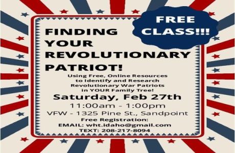 Finding Your Revolutionary Patriot, Sandpoint, Idaho, United States