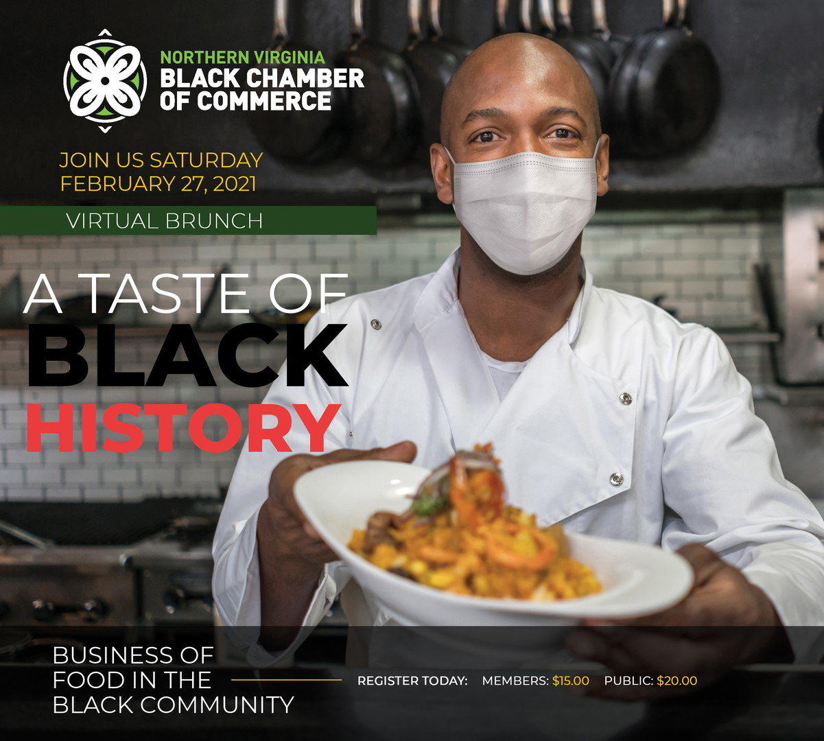 A Taste of Black History Virtual Brunch Date: February 27,2021. Time: 11am-2pm., Virtual Event, United States