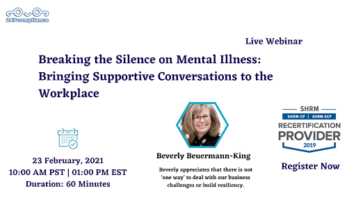 Breaking the Silence on Mental Illness: Bringing Supportive Conversations to the Workplace, Online Event, Delaware, United States