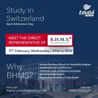 Study In BHMS, Switzerland - Spot Admission Day