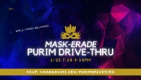 Mask-erade Purim Drive-Thru | February 25 | CWE