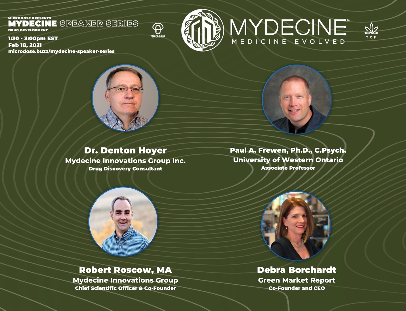 Mydecine Speaker Series: Part III-Drug Development, Online, Canada