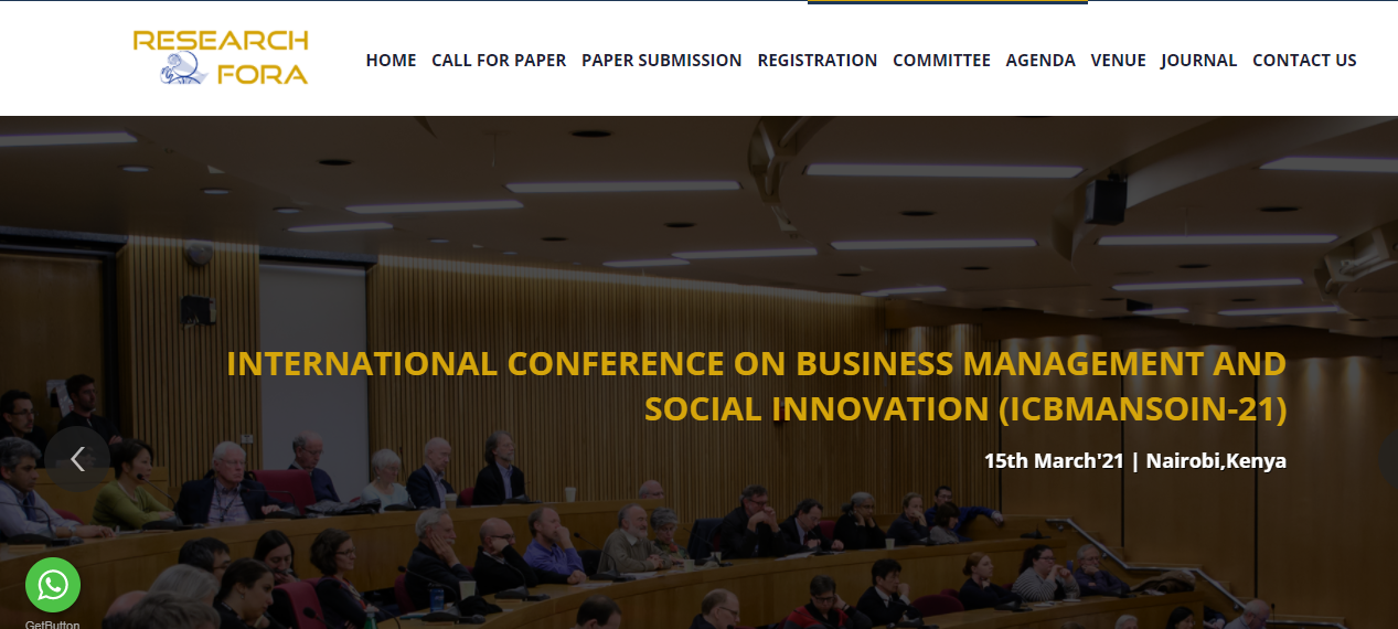 International Conference on Business Management and Social Innovation, Nairobi,Kenya,Nairobi,Kenya