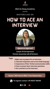 Mitti Ke Rang Academy brings to you a Masterclass on - How to ace an Interview