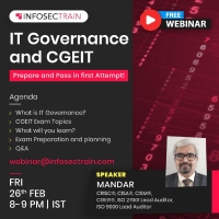 Free Live Webinar IT Governance and CGEIT, Prepare and Pass in first Attempt
