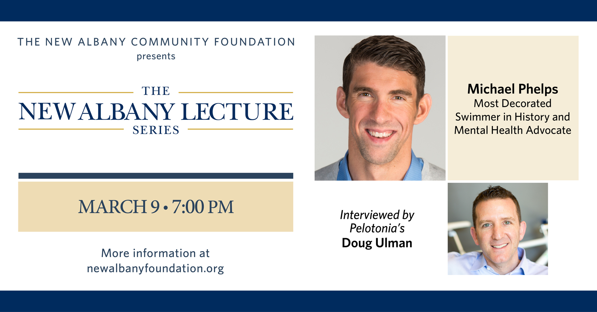 The New Albany Lecture Series presents an evening with Michael Phelps, Online, United States
