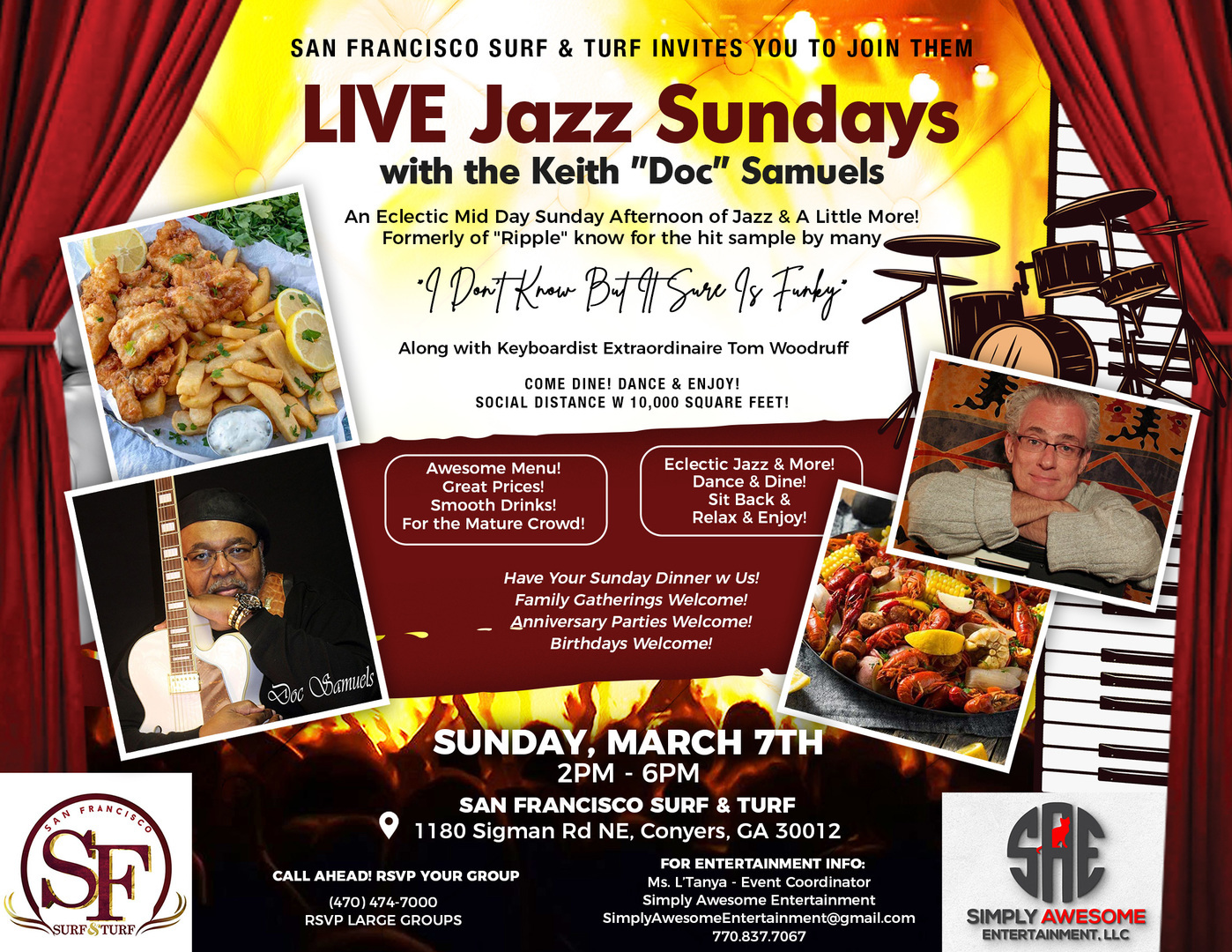 LIVE Classy Jazzy Sunday with Keith "Doc" Samuels and Friends, Conyers, Georgia, United States