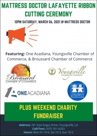 Sat 03/06: Mattress Doctor Lafayette Ribbon Cutting and Weekend Fundraiser for Childrens Hospital