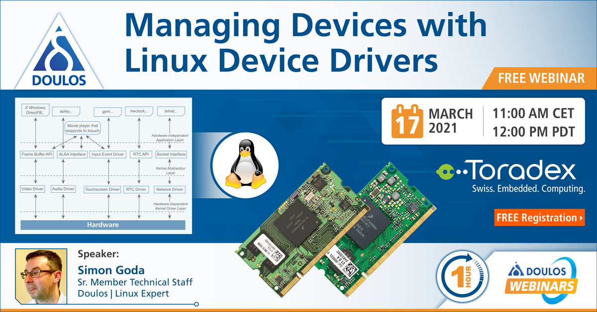 Webinar: Managing Devices with Linux Device Drivers, Horw, Bern, Switzerland