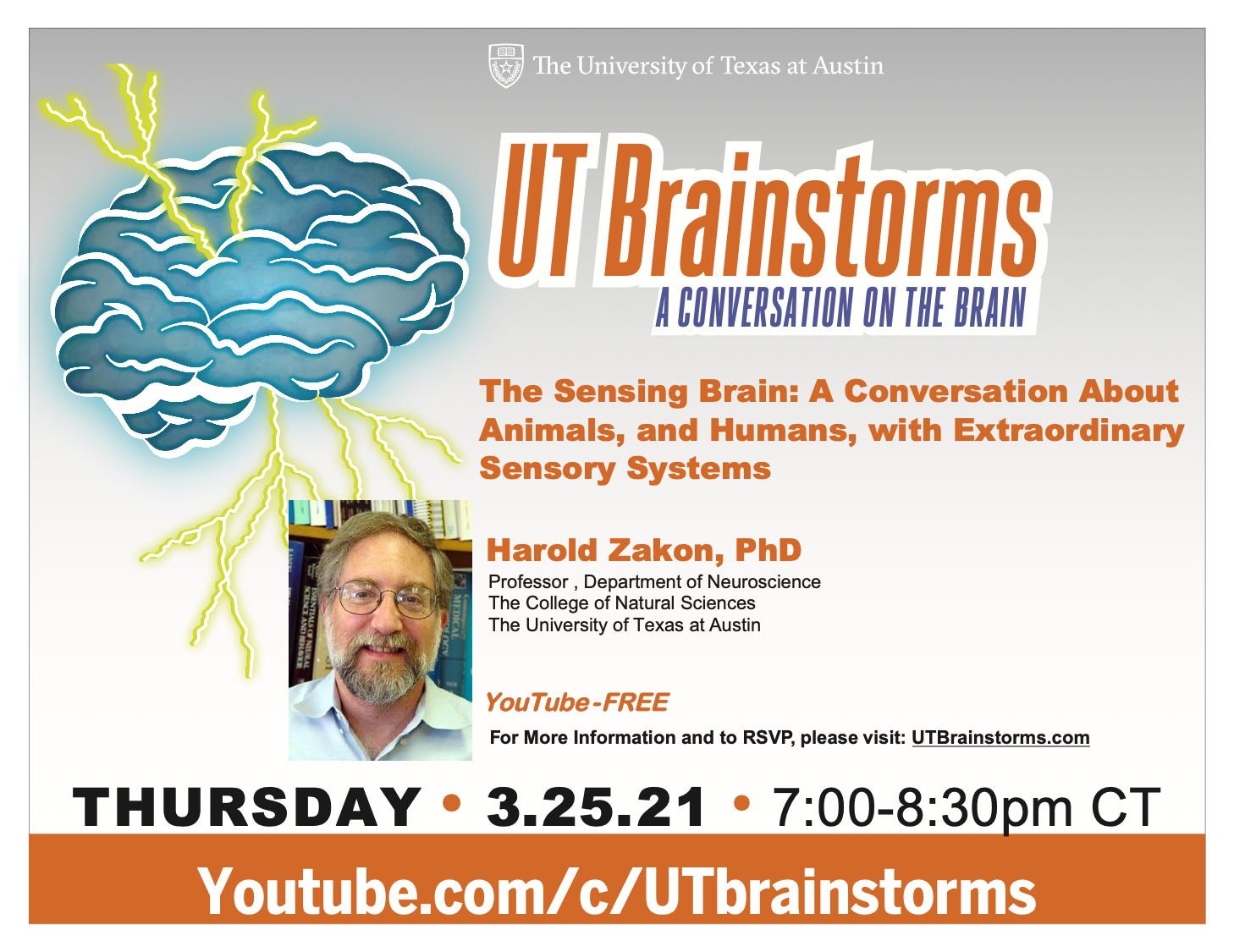 UT Brainstorms: A Conversation on the Brain (Virtual), Austin, Texas, United States