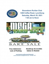 Indoor Yard and Bake Sale at Boonsboro Ruritan Club