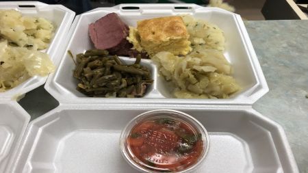 Drive-thru Corned Beef, Ham and Cabbage Dinner, Indian Head, Maryland, United States