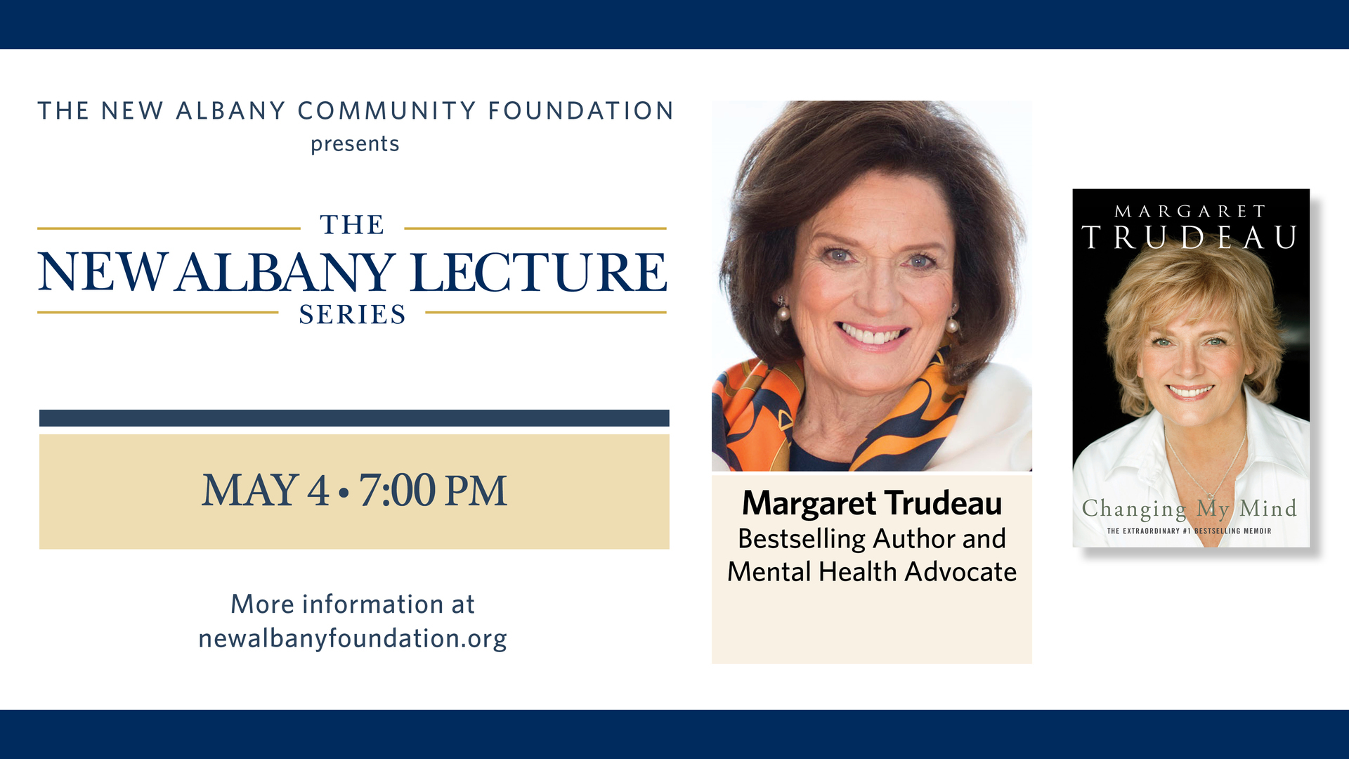 The New Albany Community Foundation presents An Evening with Margaret Trudeau, New Albany, Ohio, United States