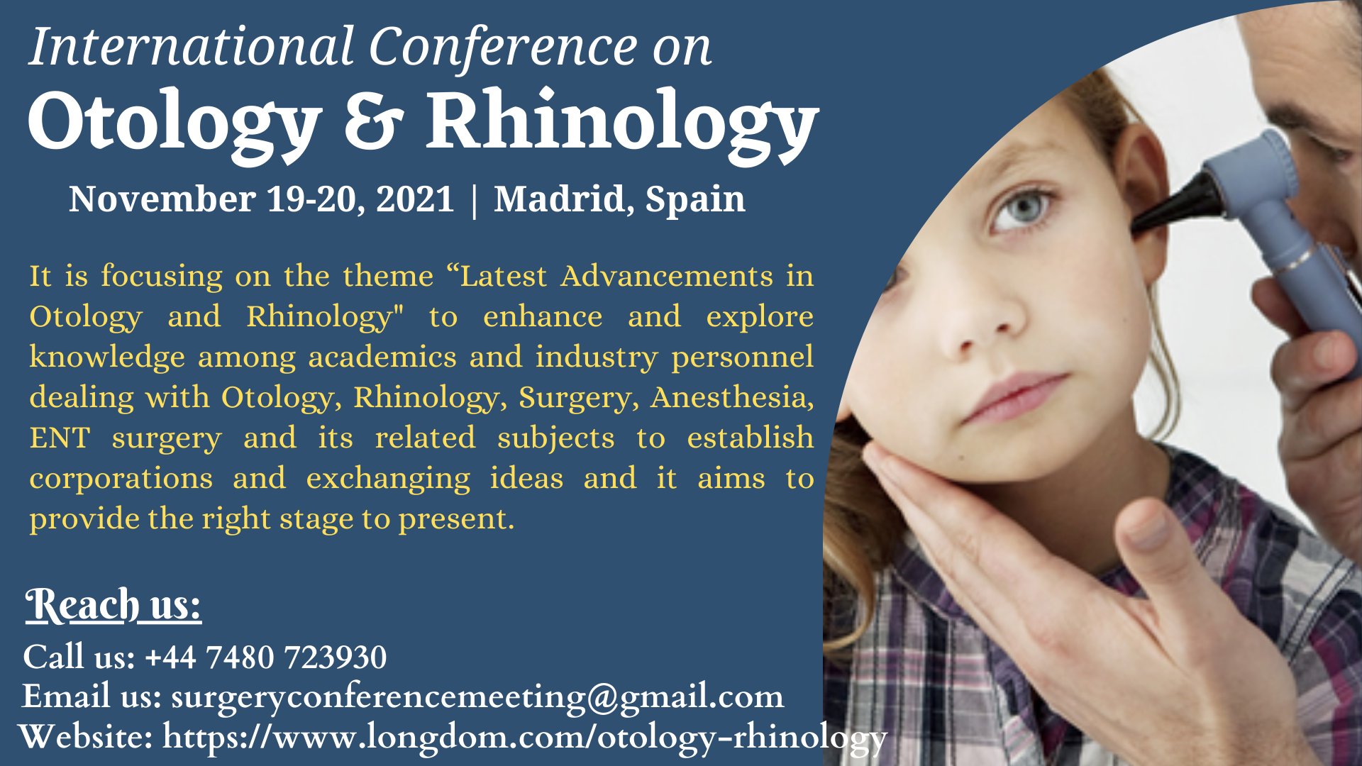 International Conference on Otology and Rhinology, Madrid, Spain