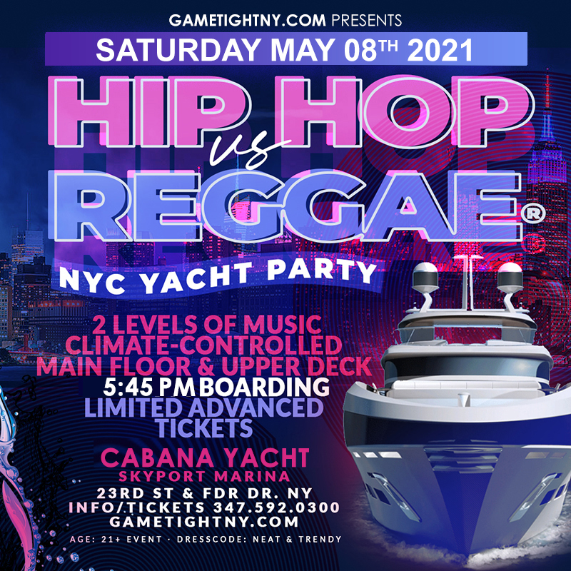 NYC Hip Hop vs Reggae®  Sunset Cruise Skyport Marina Cabana Yacht, New York, United States