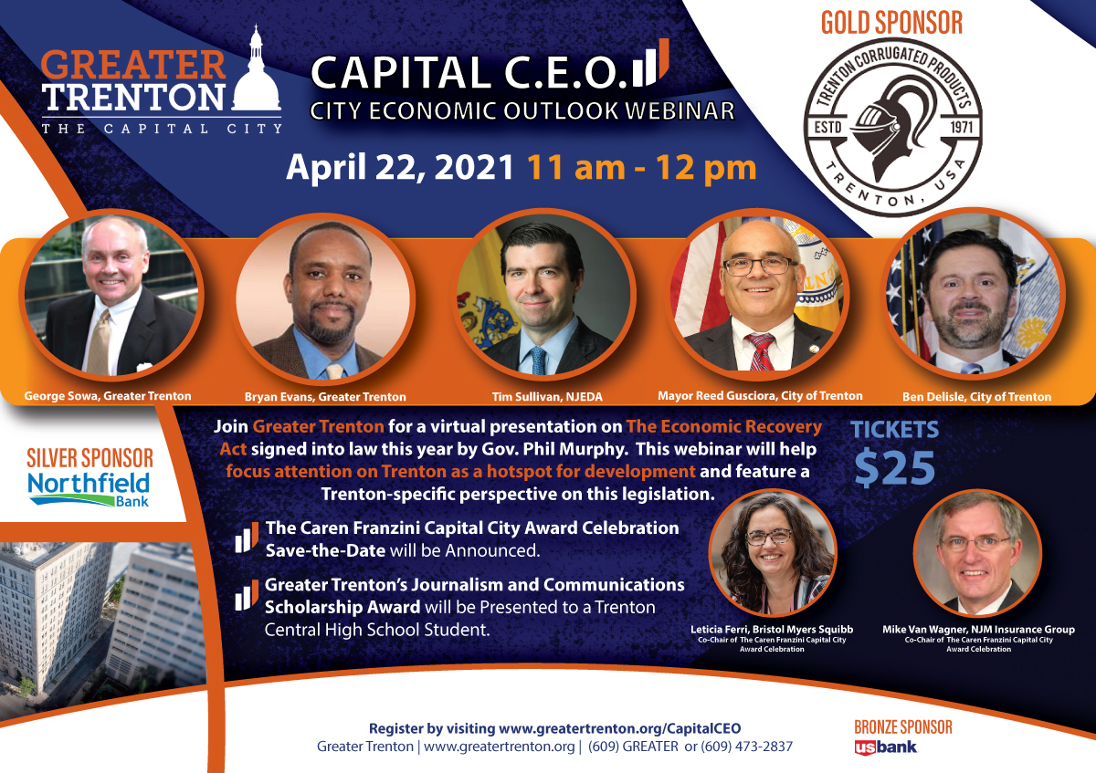 Greater Trenton Capital City Economic Outlook Webinar, Virtual Event, United States