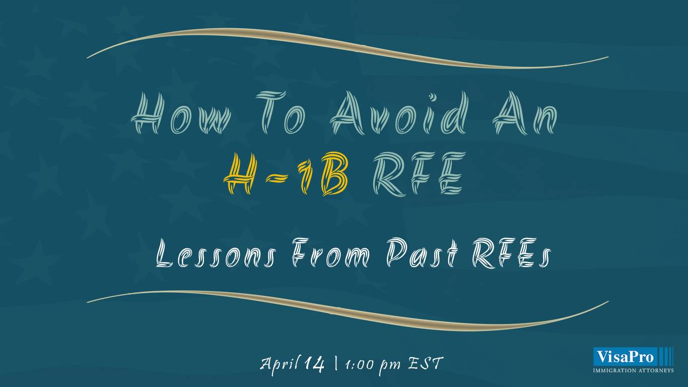 How To Avoid An H-1B RFE: Lessons From Past RFEs, Beijing, China