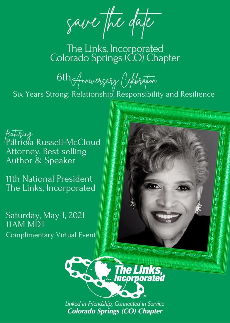 Anniversary Celebration: Patricia Russell McCloud - The Links, Incorporated, Colorado Springs, Colorado, United States