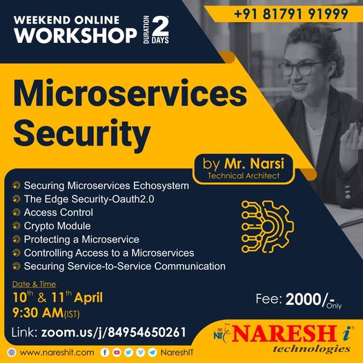 Weekend Online Workshop on Microservices Security, Hyderabad, Telangana, India