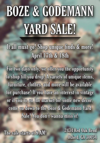 Boze and Godemann Yard Sale