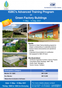 Online Advanced Training Program on Green Factory Buildings