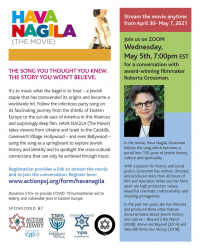 Hava Nagila (The Movie) and Talk w/ Director Roberta Grossman (5/5@7pm EST) + (Stream -movie 4/30-5/7)