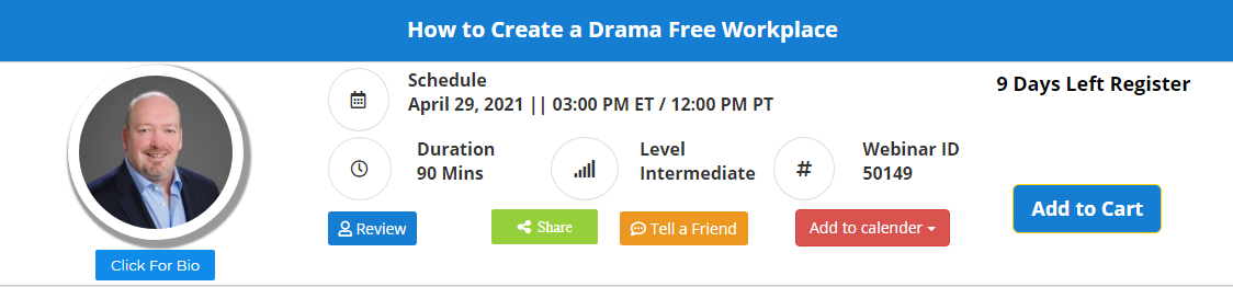 How to Create a Drama Free Workplace, Leawood, Kansas, United States