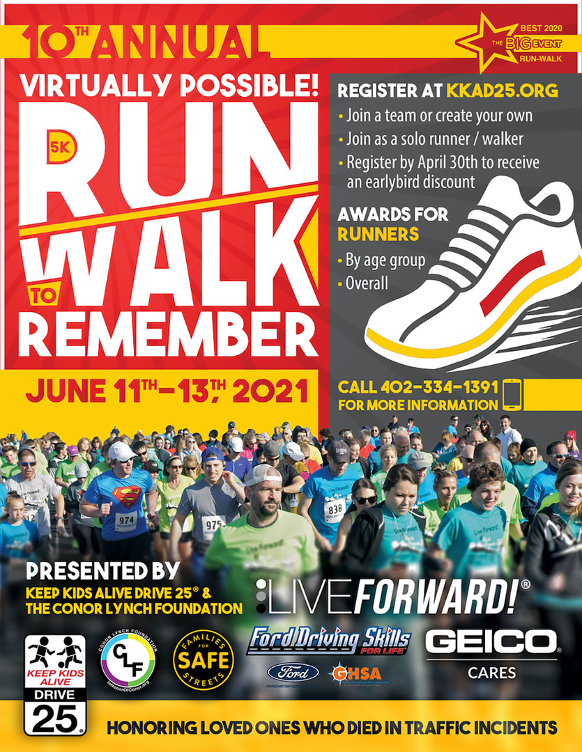 Keep Kids Alive Drive 25 Live Forward! 5K Run-Walk to Remember, Virtual Event, United States