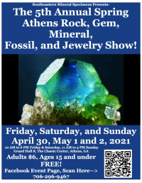 5th Annual Spring Athens Rock, Gem, Mineral, Fossil, and Jewelry Show!