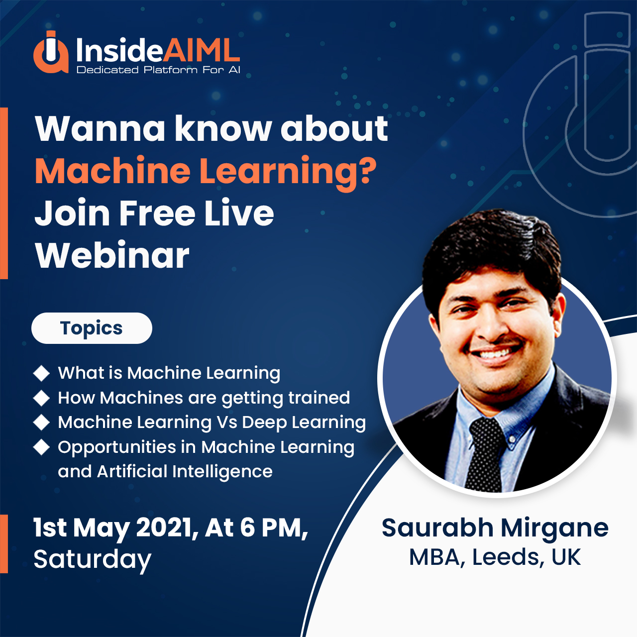 Insideaiml  is hosting Free Webinar with IBM on "Opportunities in Machine Learning", Pune, Maharashtra, India