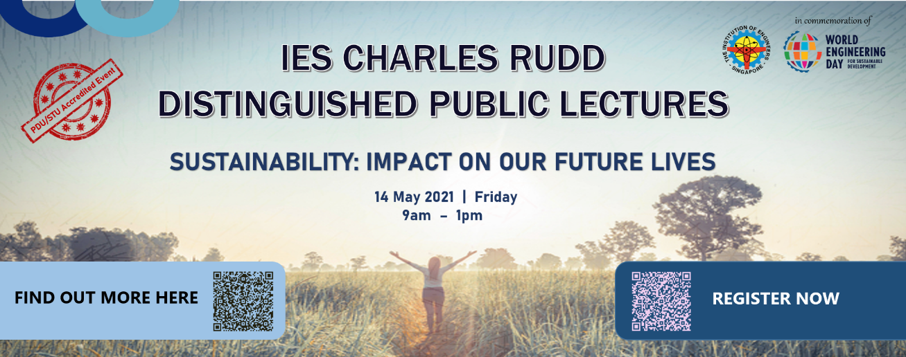 IES Charles Rudd Distinguished Public Lectures 2021  Sustainability: Impact on our Future Lives, Singapore