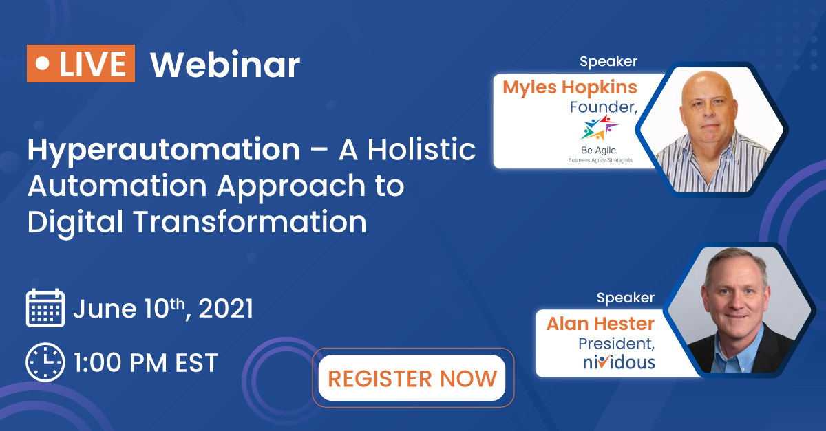 Live Webinar : Hyperautomation – A Holistic Automation Approach to Digital Transformation, Burlington, New Jersey, United States