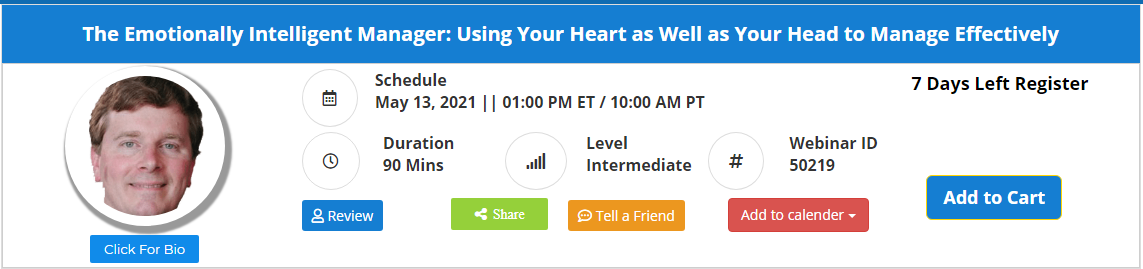 The Emotionally Intelligent Manager: Using Your Heart as Well as Your Head to Manage Effectively, Leawood, Kansas, United States