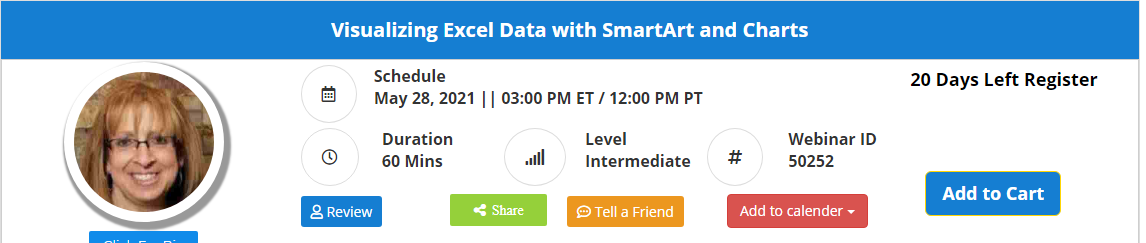 Visualizing Excel Data with SmartArt and Charts, Leawood, Kansas, United States
