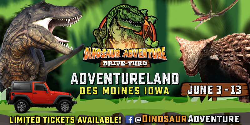 Dinosaur Adventure Drive-Thru Des Moines, IA, Polk, Iowa, United States