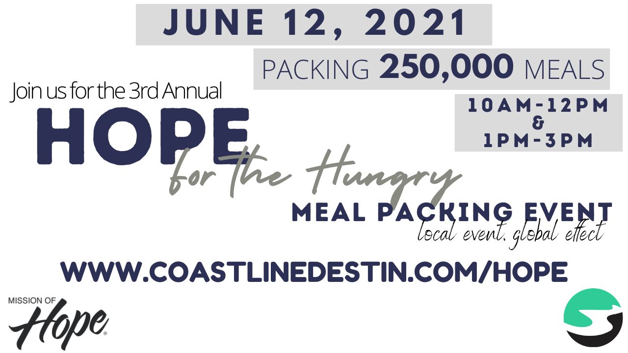 Hope for the Hungry Meal Packing event, Okaloosa Island, Florida, United States