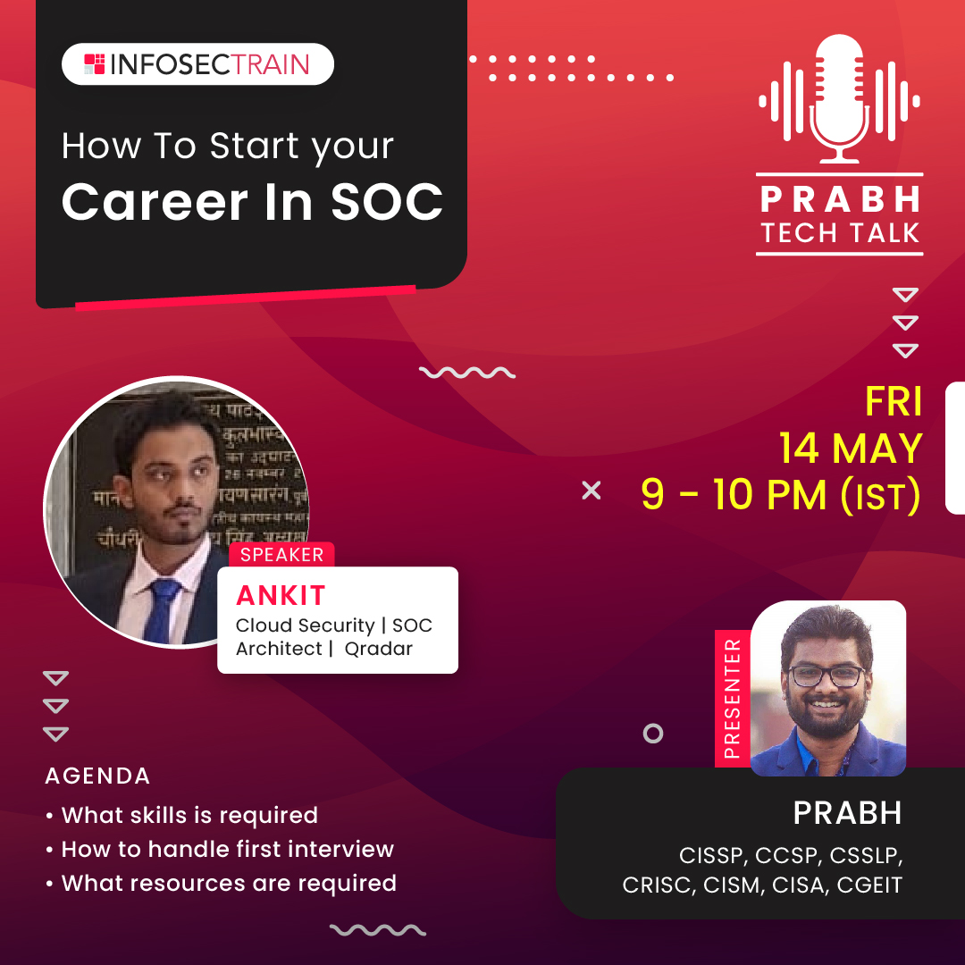Free Live Webinar - PRABH TECH TALK – How to Start Your Career in SOC, Central Delhi, Delhi, India