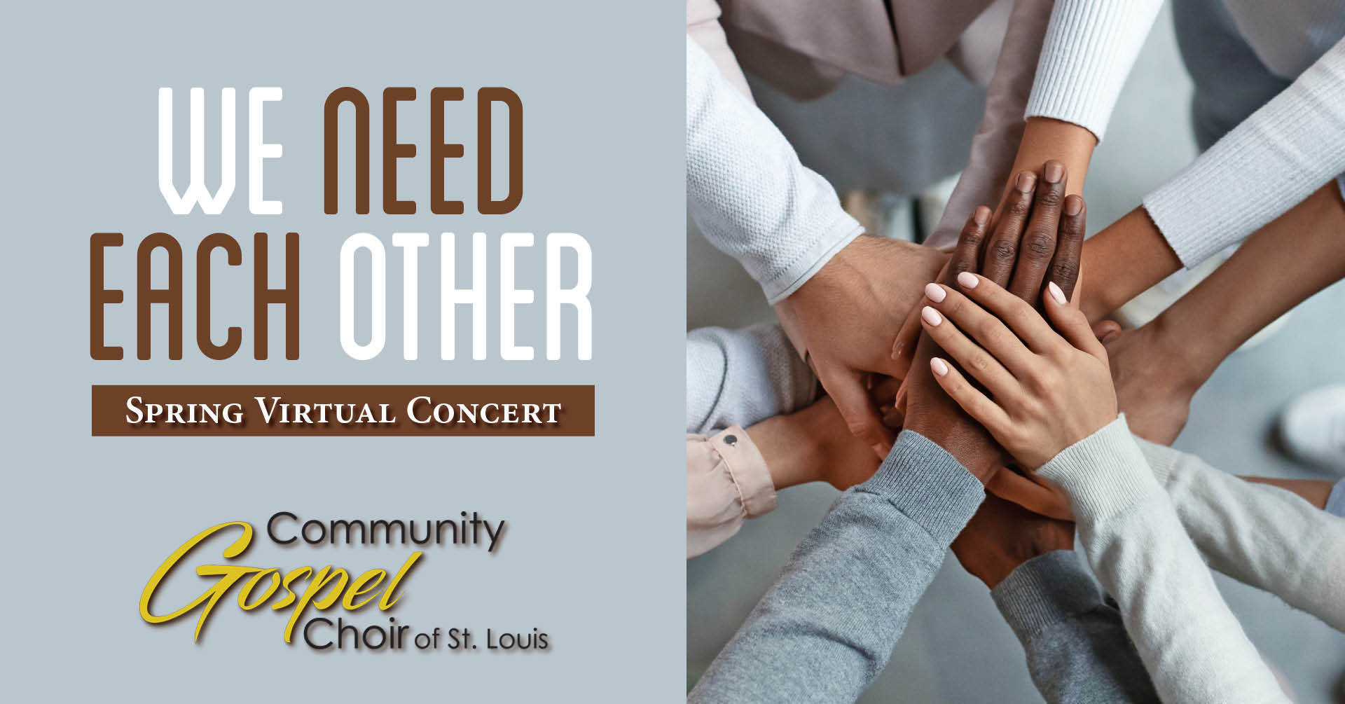We Need Each Other -- Community Gospel Choir Spring Virtual Concert, Online, United States