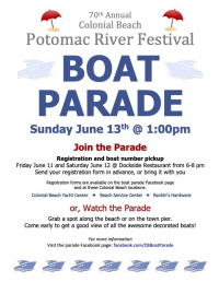 70th Annual Colonial Beach Boat Parade