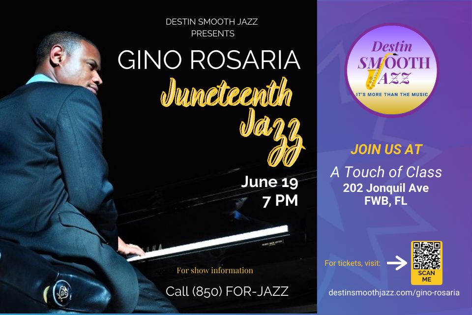 Juneteenth Jazz with Gino Rosaira, Fort Walton Beach, Florida, United States