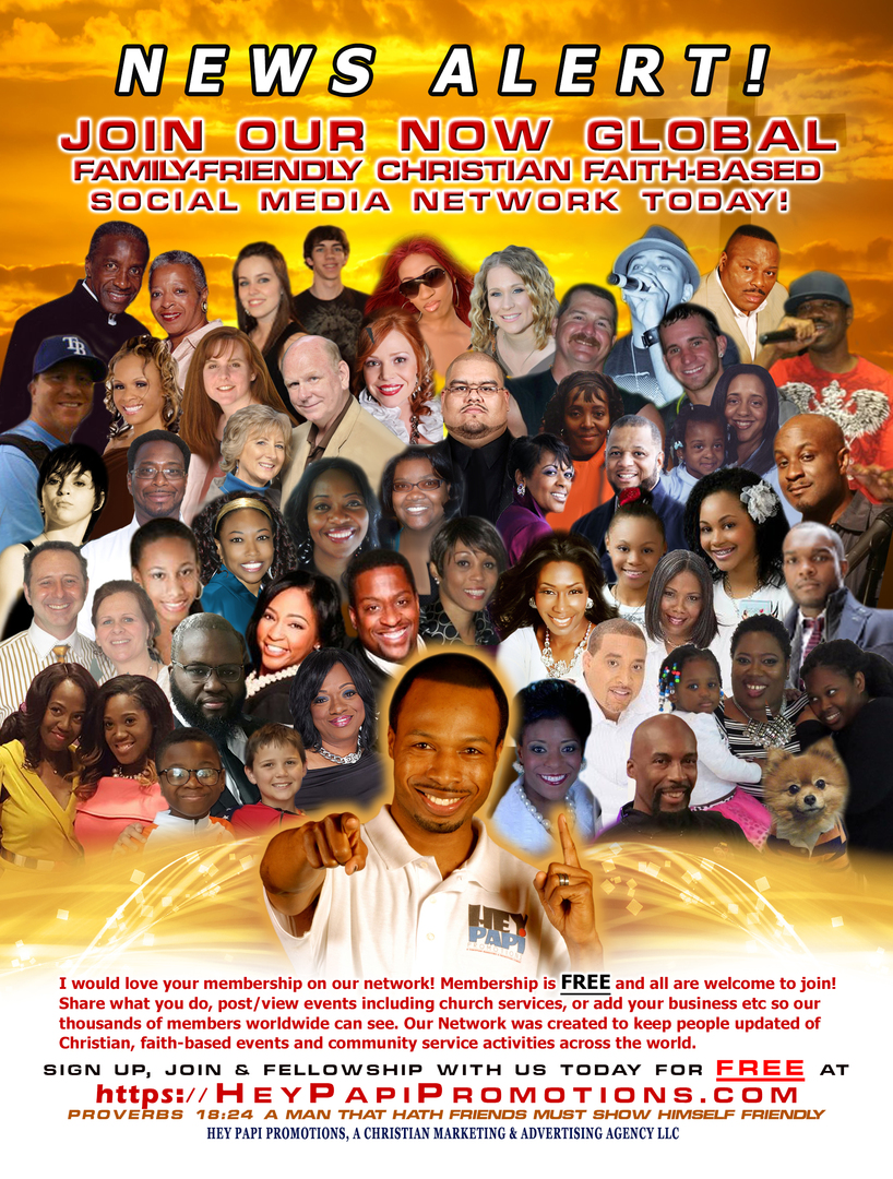 Hey Papi Promotions Network announces the launch of NEW Website Design for Christian social network!, Virtual Event, United States