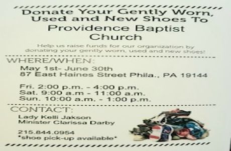 Providence Baptist Church of Germantown Launches Shoe Drive Fundraiser, Philadelphia, Pennsylvania, United States