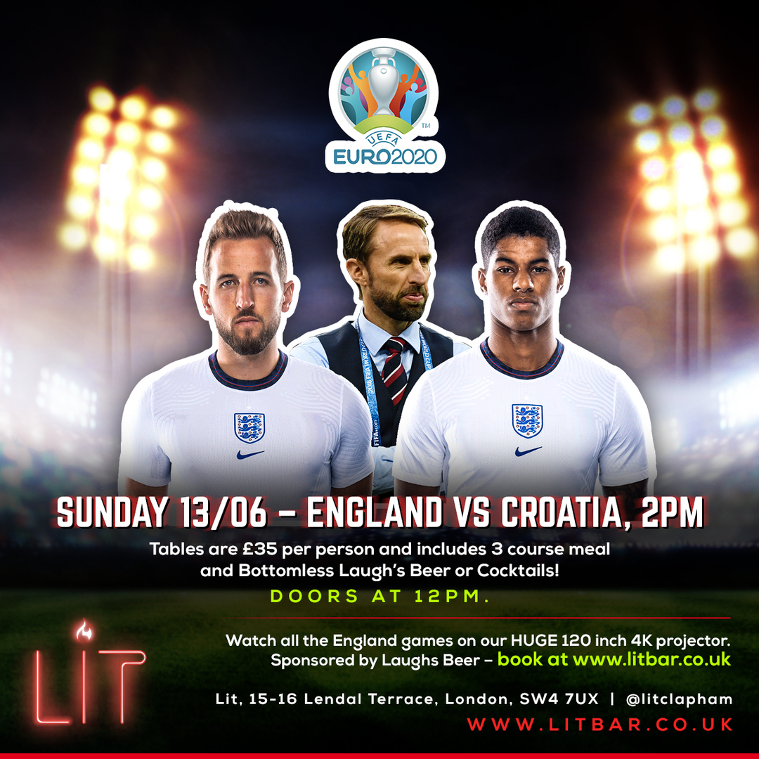 England vs Croatia at Lit Clapham - Euro 2020, London, England, United Kingdom