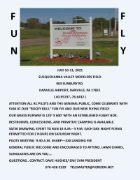 Susquehanna Valley Modelers " Rocky Roll" RC Fun Fly