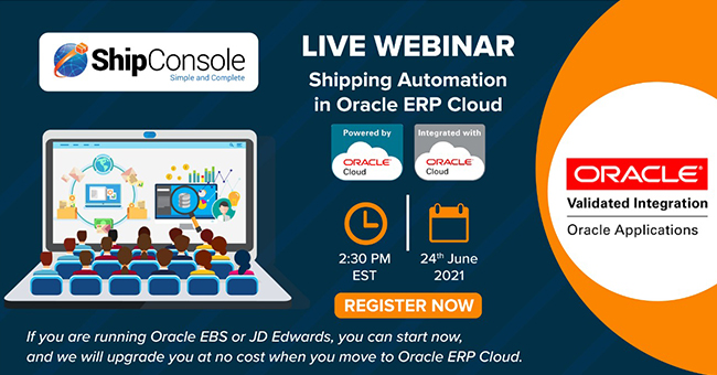 [Live Webinar] Shipping Automation in Oracle ERP Cloud, Middlesex, Massachusetts, United States
