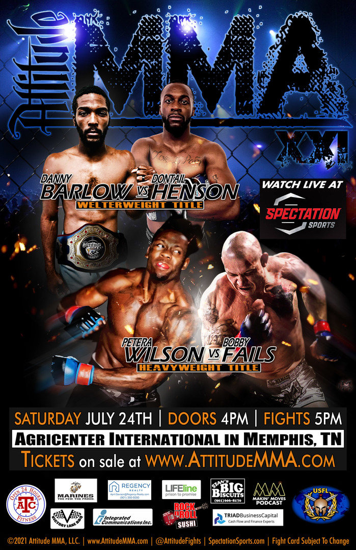 Attitude MMA Fights XXI, Memphis, Tennessee, United States