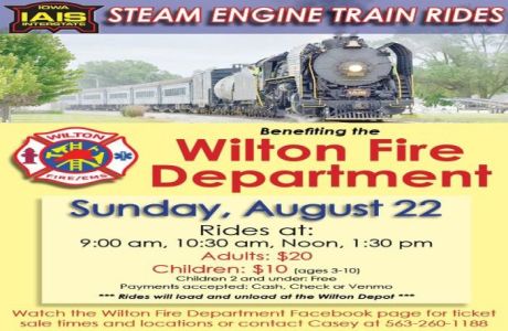 Steam train rides, Wilton, Iowa, United States