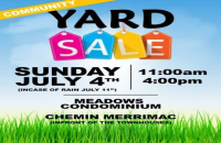 Meadows Condominium annual yard Sale