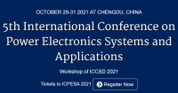 2021 5th International Conference on Power Electronics Systems and Applications (ICPESA 2021)